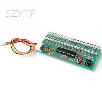 

Blue light LED display dynamic spectrum musical sound volume level indicator lamp 16 displays binaural