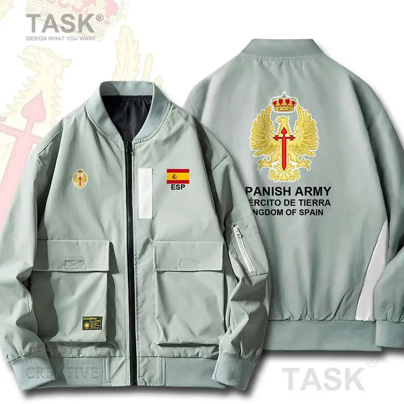 Bomber Military Biker Jacket Army Kingdom of Spain Espana ESP Spanish
