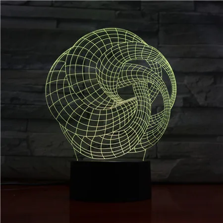 Абстрактный сенсорный выключатель 3D лампа новинка искусство 3D Светодиодная лампа домашние декоративные светильники свет 7 цветов подарок свет для друзей 1443