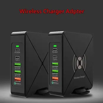 

75W Quick Charge 3.0 USB Type C PD Power Adapter Phone Charger Travel Adpter Fast USB Charger For iphone Huawei Samsung Tablet