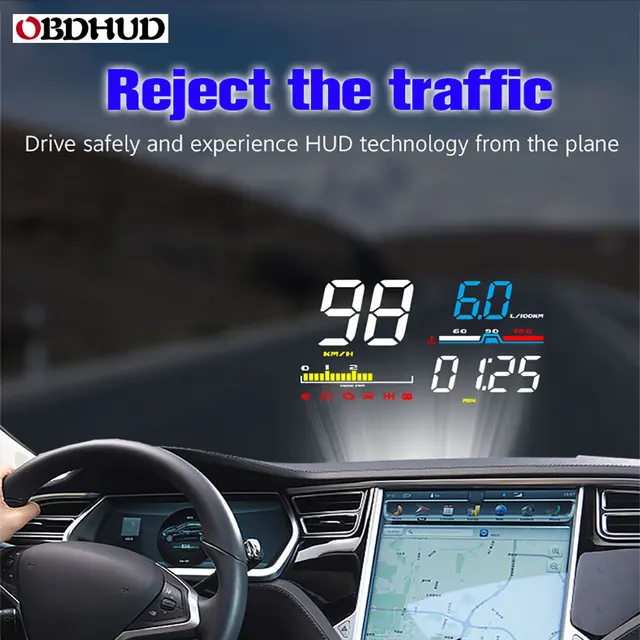 $US $27.39 OBHUD Car HUD Head Up Display D5000 OBD2 Diagnostic Tool Digital Speedometer Windshield Screen Proj