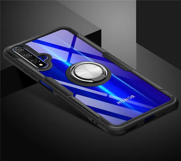 Для huawei Honor 20 Pro Чехол Honor20 pro Чехол Honor20pro 20pro прозрачный противоударный чехол on для Honor View 20 View 20 20i - Цвет: Silver black case