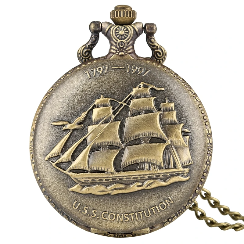 Bronze Sailing Canvas Boat Ship Quartz Pocket Watch Necklace Clock Pendant Vintage Watches Chain Women Men Relojes de bolsillo Bronze Sailing Canvas Boat Ship Quartz Pocket Watch Necklace Clock Pendant Vintage Watches Chain Women Men Relojes de bolsillo
