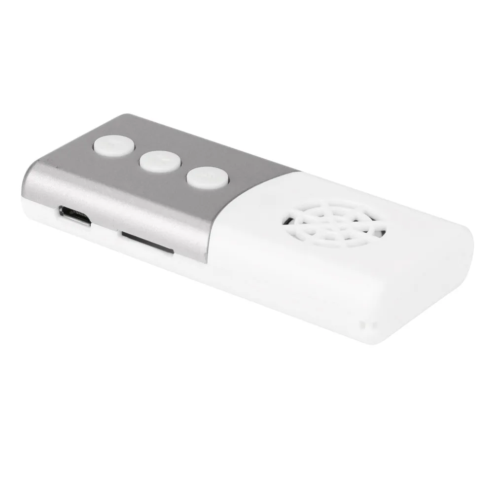 Silver Мини USB MP3 музыкальный медиаплеер светильник поддержка 16 Гб Micro SD TF карта динамик gh - Цвет: Silver