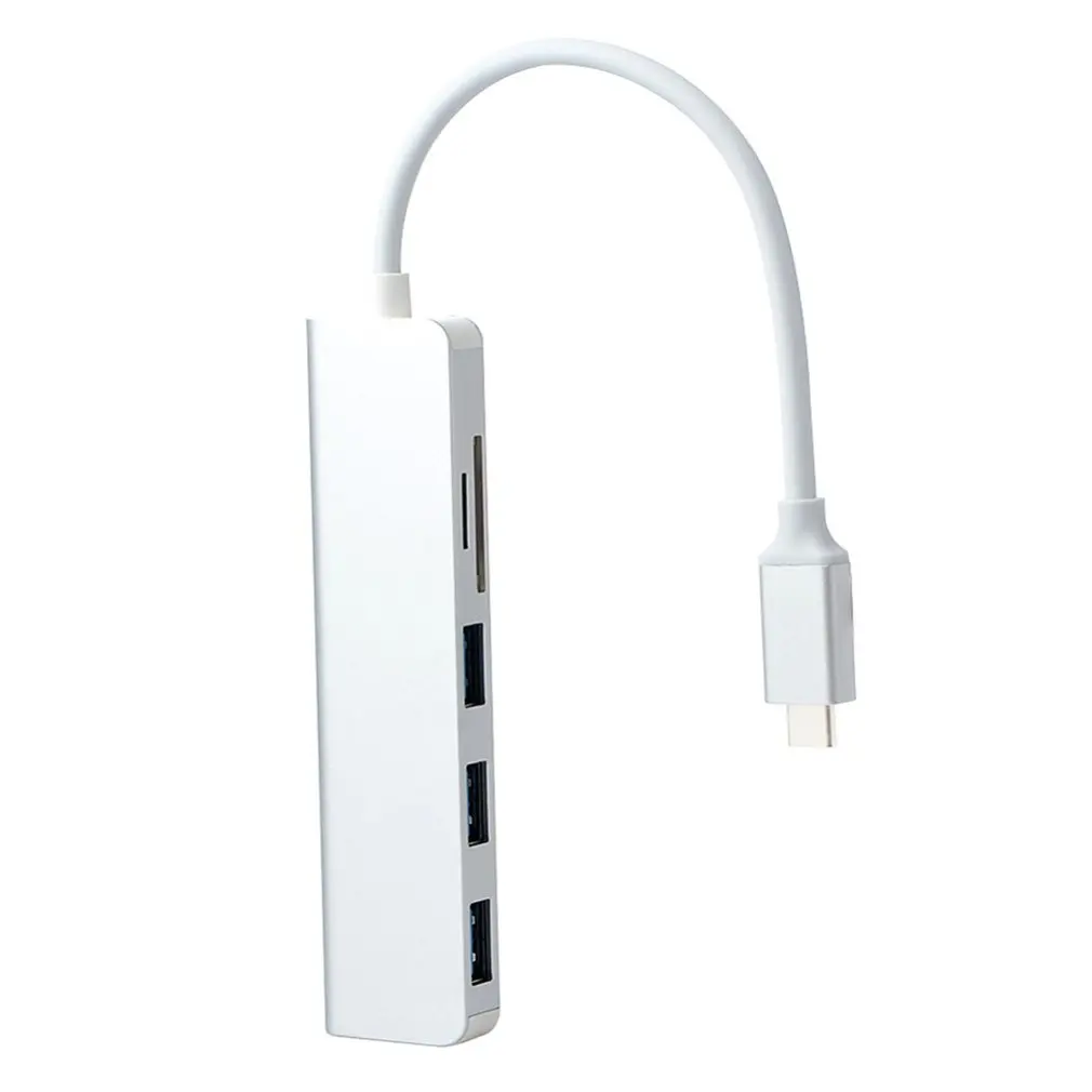 Алюминиевый USB C концентратор тип-c до 3 портов USB 3,0 концентратор TF кард-ридер конвертер кабель для ноутбука Macbook Тип C концентратор адаптер