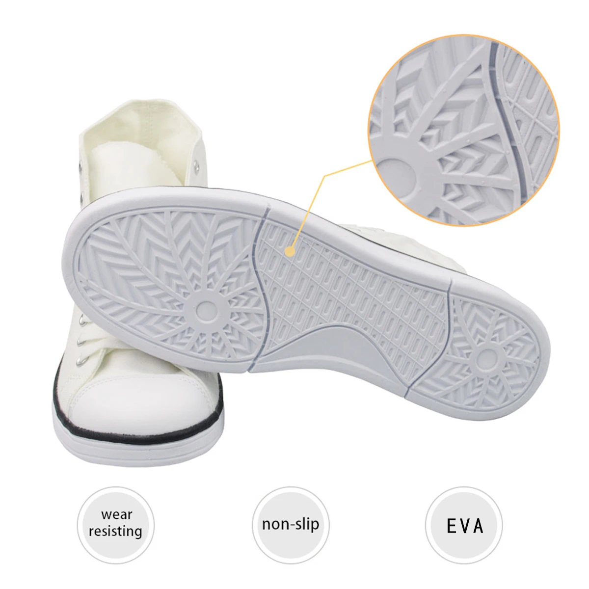 WHEREISART/Женская парусиновая обувь с мультяшным единорогом Милая Высокая флэтс