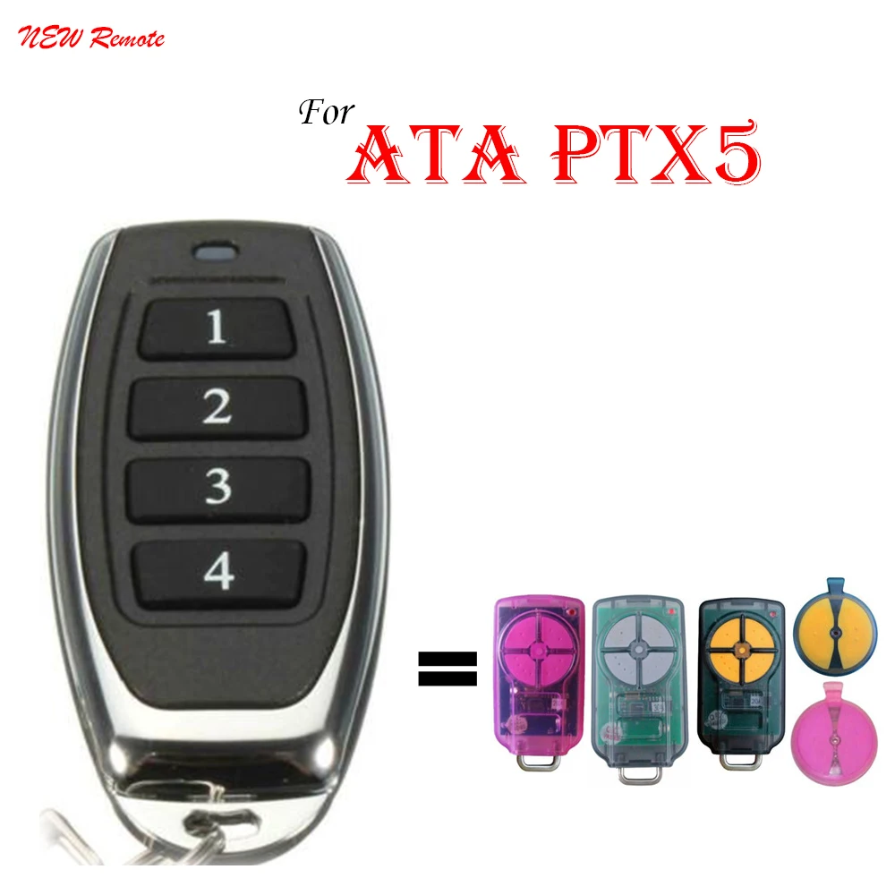 For ATA PTX5v1 TrioCode Gate Remote Control 433.92mhz ATA PTX5v2 Garage Door Opener keychain for gate electric rim lock