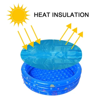 

Blue Pool Cover Round Set Family Swimming Pool Sheet Tarpaulin Equipment