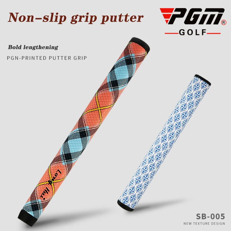 Новое поступление! PGM Golf Grip нескользящий толкатель модный плед/синий белый захват