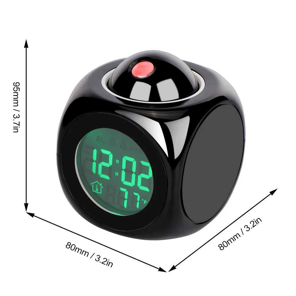 Светодиодный дисплей Проекционные светодиодные часы Электронный Настольный будильник цифровые настольные часы функция повтора голосового отчета термометр