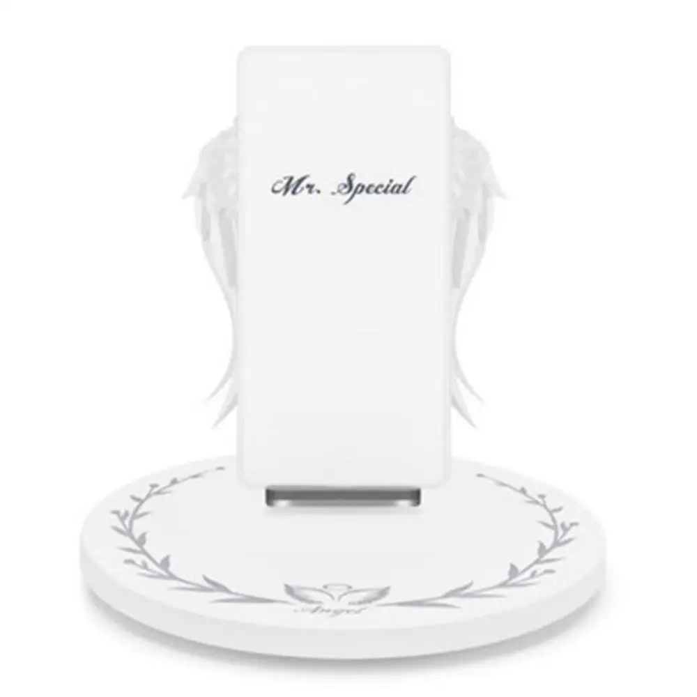 

Creative Angel Wings Wireless Charger QI Wireless Charger 10W Fast Charge Vertical Mobile Phone Wireless Charger