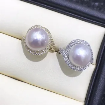 

Pearl Ring Settings 925 Sterling Silver Holder Adjustable Ring Settings Base Accessories DIY Ring Jewelry Making