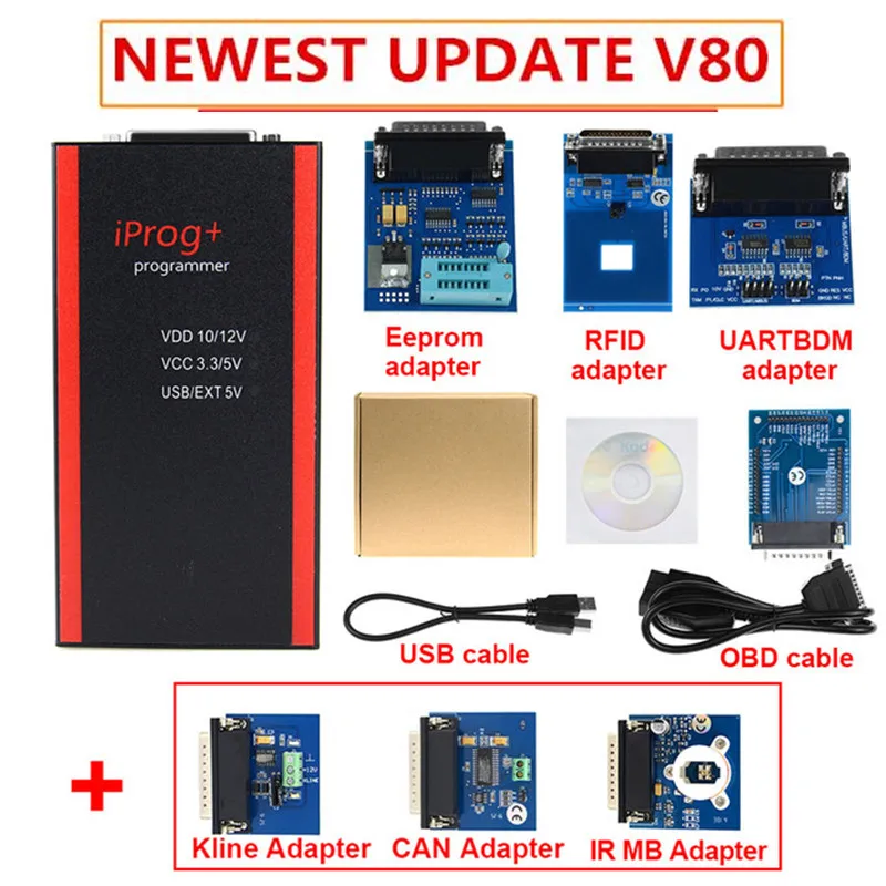 as picture Iprog+ V80 Iprog программист поддержка IMMO+ коррекция пробега+ сброс подушки безопасности до года Замена Carprog/Digiprog/tango - Цвет: as picture