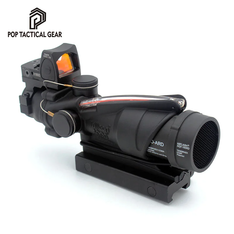 Страйкбольный тактический прицел ACOG &amp RMR TA31 4X32 с красной точкой оригинальными 3D