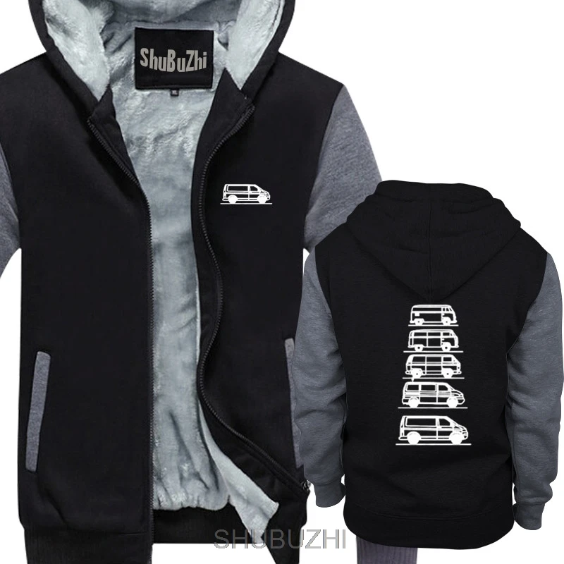 Транспортеры Campers в маскировке Толстовка-T4 Tag Van-Geschenk меховой ватер мужская куртка толстые толстовки евро размер sbz4488 - Цвет: black grey