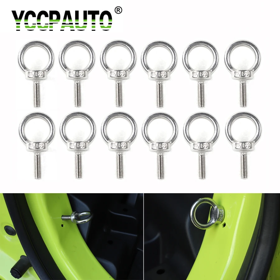

YCCPAUTO 12Pcs/lot Stainless Steel Bolt For Suzuki Jimny 2019 Round Hole Screw Car Interior Decoration