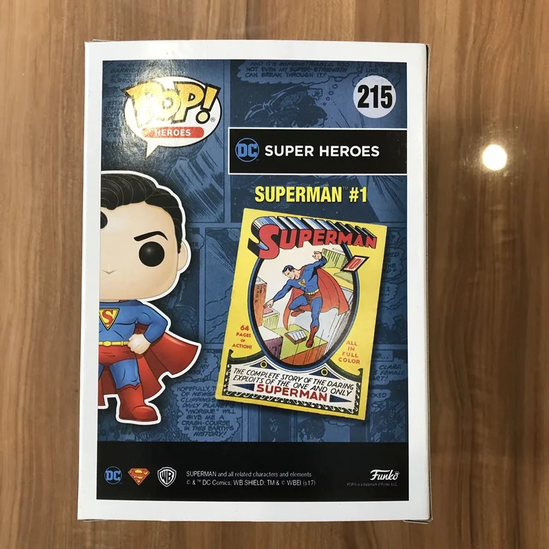 2017 NYCC эксклюзивный Funko pop официальный DC Супергерои Супермен (первый внешний вид) #1