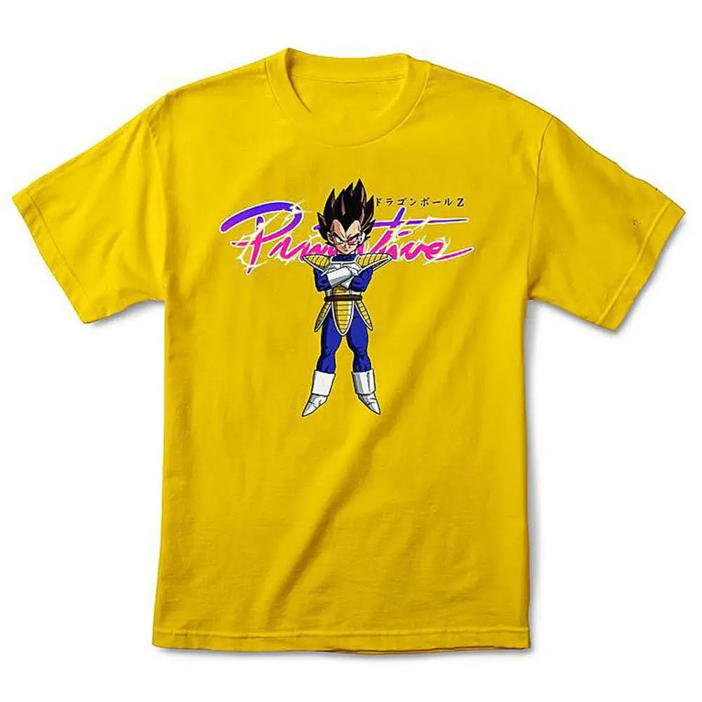Примитивная x Dragon Ball Z Мужская футболка Nuevo Vegeta желтая одежда мультяшная Футболка