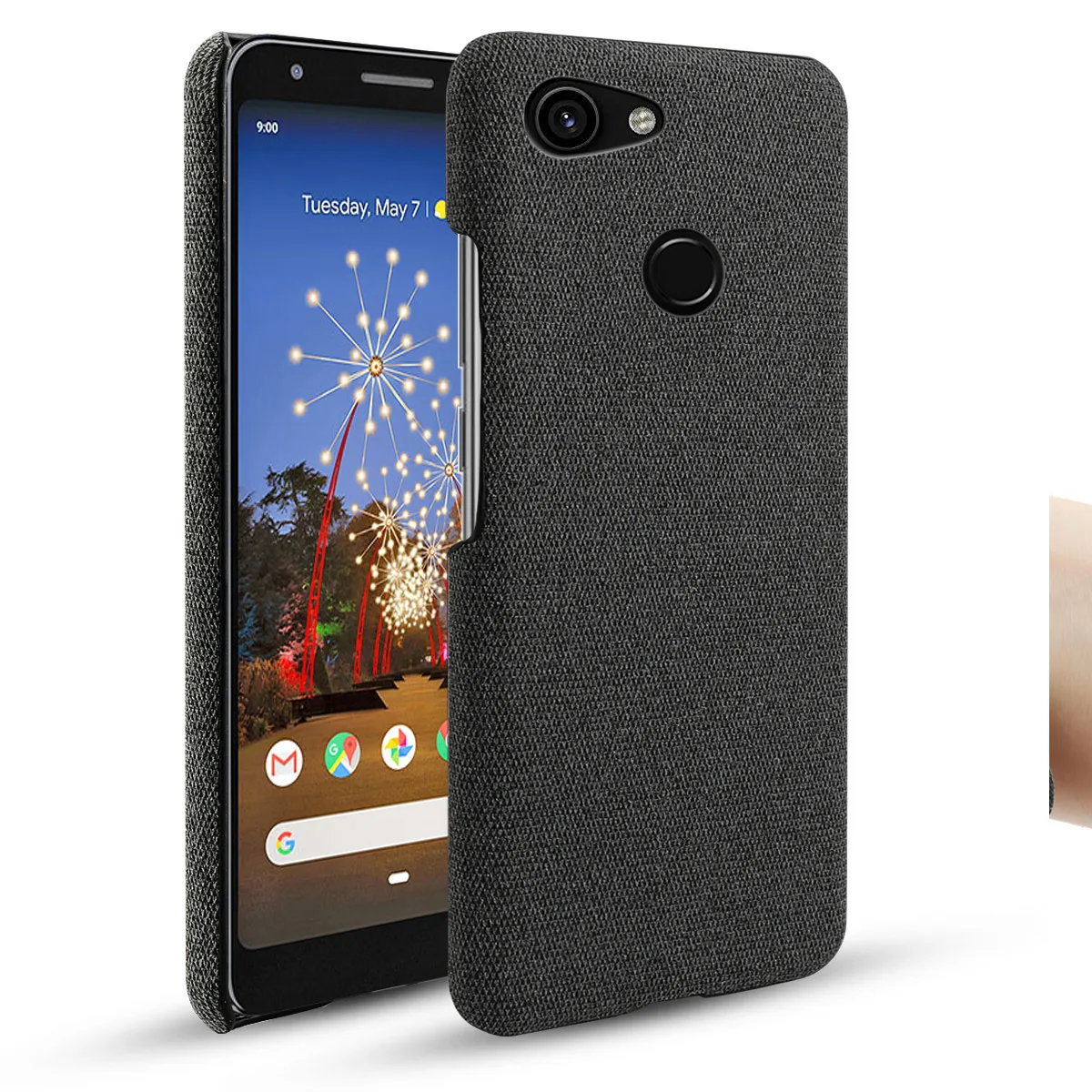 Для Google Pixel 3a чехол для телефона ультра тонкий тканый материал ткань Жесткий ПК против царапин телефон протектор для Google Pixel 3a Funda