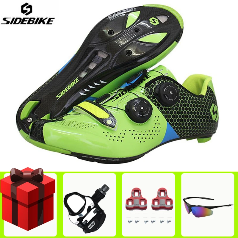 Sidebike/велосипедная обувь; Дорожный комплект с педалью; Sapatilha Ciclismo; мужские кроссовки из углеродного волокна; самоблокирующиеся велосипедные кроссовки; кроссовки - Цвет: add all