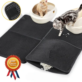 

Waterproof Pet Cat Litter Mat Double Layer Litter Cat Pads Trapping Pet Litter Box Mat Pet Products Bed For Cats House Clean