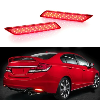 

Red Bumper Reflector Light Marker For Honda Civic 2013-2015 Replacement Parts