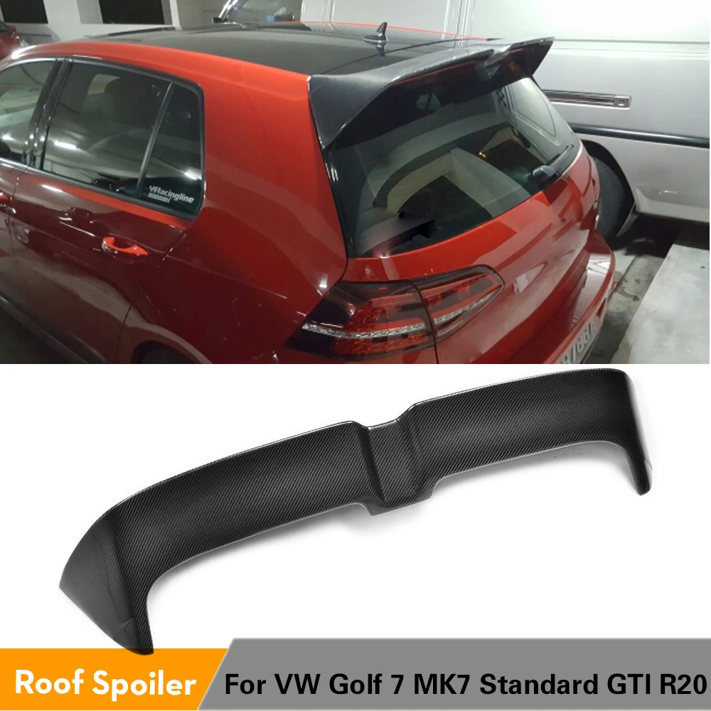 MK7 углеродное волокно/ABS задний спойлер на крыло крышу Lip для Volkswagen VW Golf 7 5 VII GTI R 2014