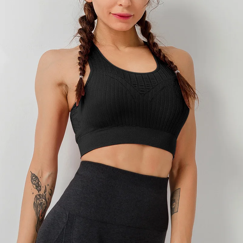 Sexy Sports Bra Womens Sports Tops Breathable Push Up Bra Top Workout Yoga Bra For Gym Runnng Fitness Clothing
