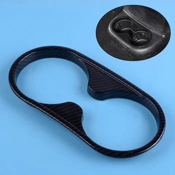 

beler Carbon Fiber Style Black Rear Water Cup Holder Panel Cover Trim Fit for Jeep Wrangler JK 2011-2014 2015 2016 2017 2018