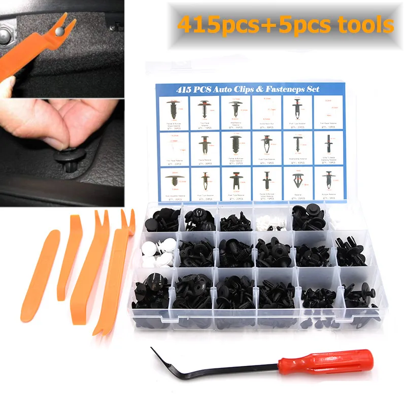50pcs Car Body Plastic Push Pin Rivet Retainer Fastener Trim Moulding Clip Set