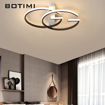 

BOTIMI New Arrival Circel Rings Ceiling Lights For Living Room Modern Bedroom Led Ceiling Lamp Surface Mounted Room Lustres