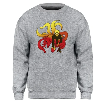 

Uzumaki Naruto Anime Sweatshirt Hoodie Men Kurama Kyuubi Hoodies Sweatshirts Pullover Winter Fleece Crewneck Streetwear Hoody