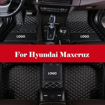 

3D Leather Car Floor Mats Automobile Interior Accessories Waterproof PU Floor Mat with Logo For Hyundai Maxcruz