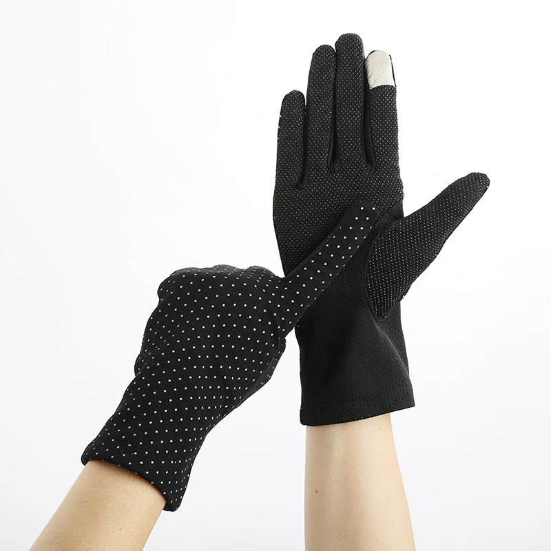 Перчатки с сенсорным экраном для женщин Осень полный палец розовый солнцезащитный экран перчатки анти-УФ противоскользящие перчатки для вождения защита рук