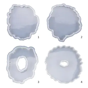 

Silicone Irregular Coaster Molds Jewelry Ornaments Crystal Epoxy Resin Molds Desktop Decoration Molds Jewelry DIY Making Tools