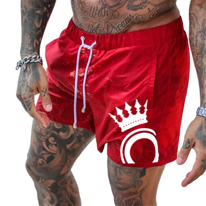 

Men Summer Slim Shorts Gyms Fitness Bodybuilding Running Male Short Pant Knee Length Light Thin Breathable Sportswear