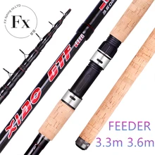 FX telescopic Feeder Fishing Rod High Carbon 3 Color Tips Heavy weight 60-180g 3.3m 3.6m Traveling spinning rod
