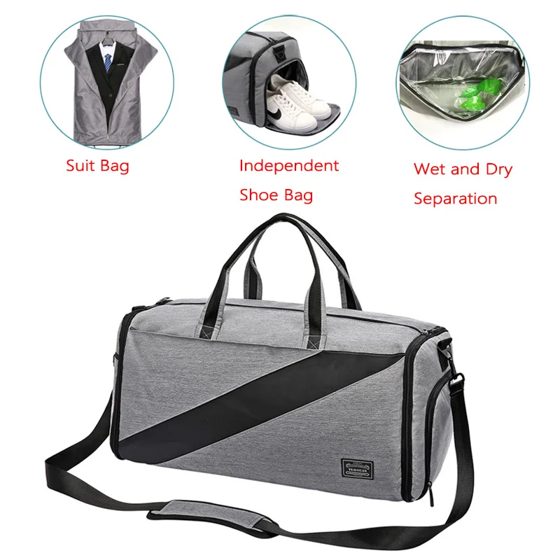 Foldable Suit StorageTravel Bag Wet Dry Separation Luggage Hand Bags ...