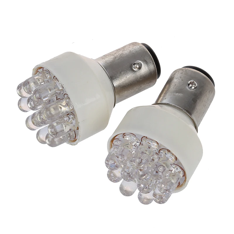 

2 x BAY15D 1157 T25 12 LED Car Tail Stop Turn Signal Lights Bulbs White