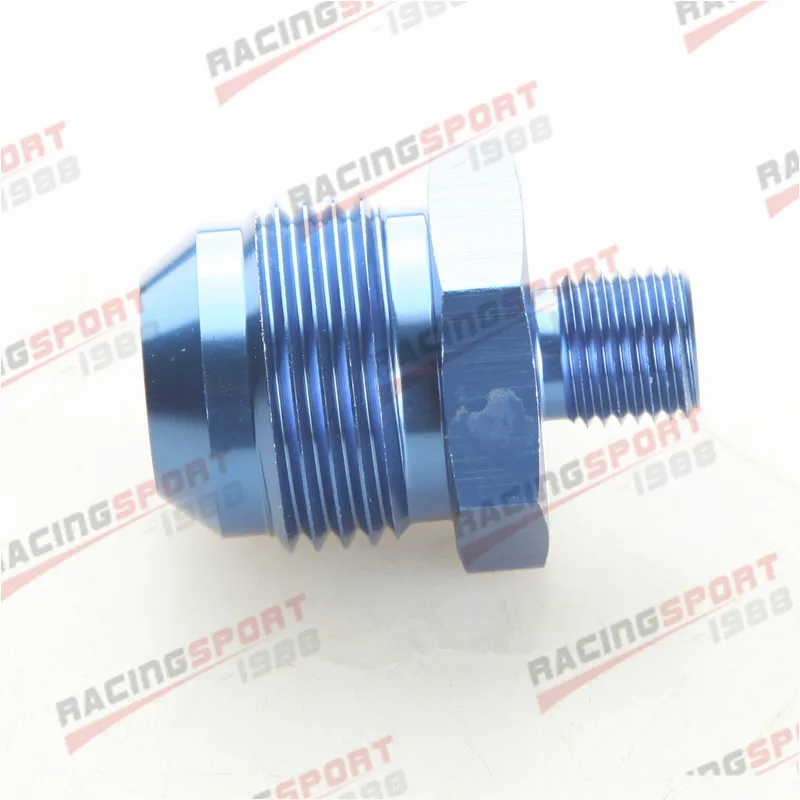 BLUE 12 AN 12AN AN12 Мужская вспышка M16 x 1,5 метрический прямой фитинг синий/черный - Цвет: BLUE