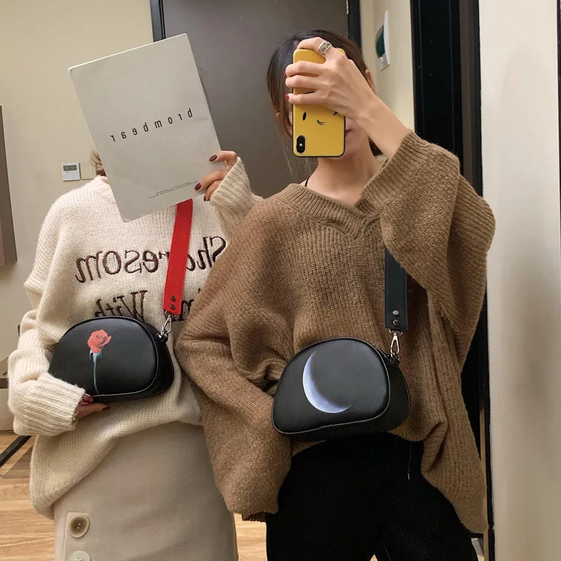 

2019 Spring New Cute Small round Bag Shoulder Diagonal Portable Makeup Bag Small Bag Versatile Trend