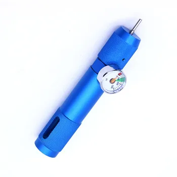 

12g CO2 Cartridge Charger Portable With pressure gauge CO2 refill inflatable tool nitrogen gas soda bottle inflator cylinder
