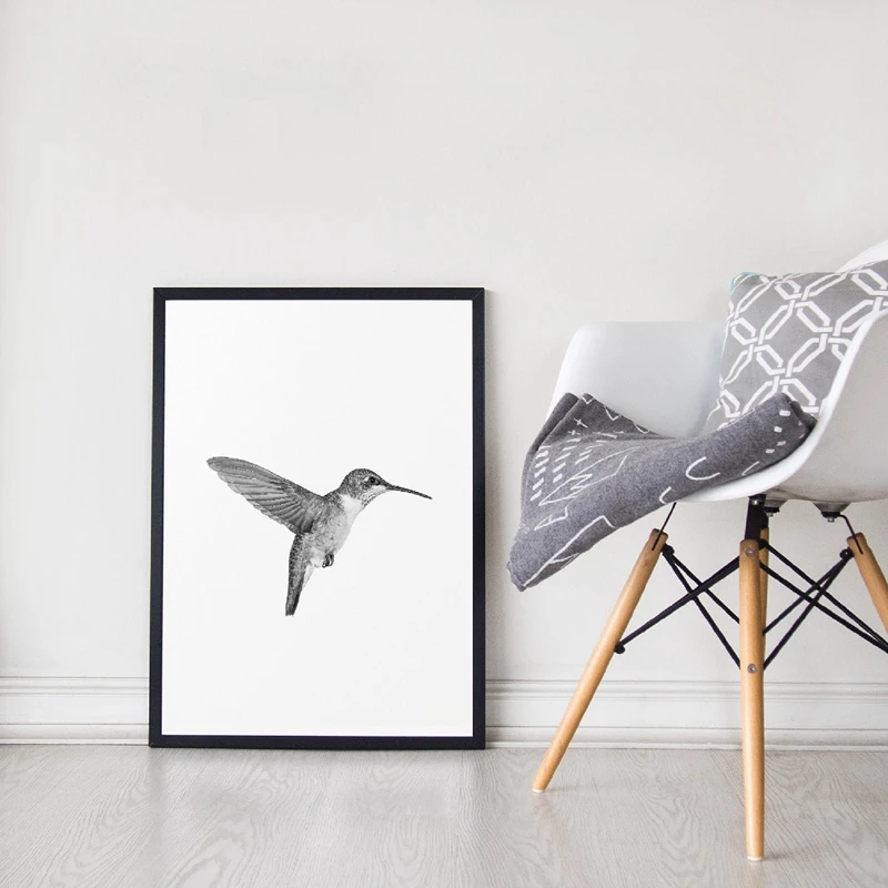 Minimalist Bird Print Living Room Decor