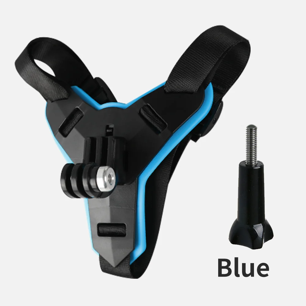 Синий цвет Мотоциклетный шлем подбородок стенд держатель для GoPro Hero 8 7 6 5 4 3 Xiaomi Yi экшн Спорт камера полный лицо держатель аксессуар - Цвет: Синий цвет