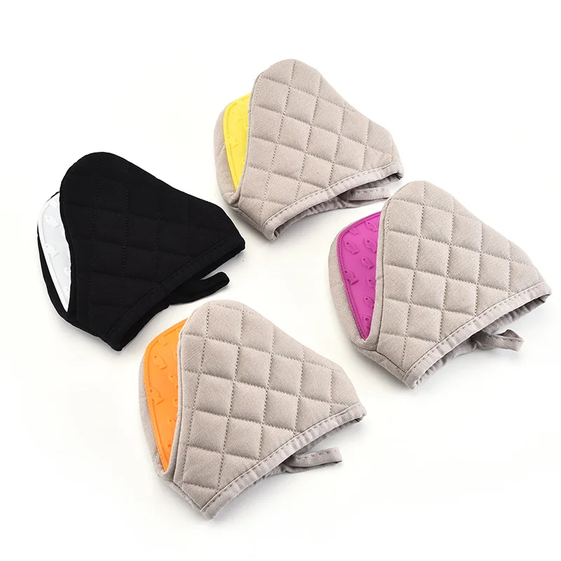 1PC Silicone Anti-scalding Oven Glove Baking Microwave Oven Insulation Hand Clip Silicone Mitts Slip-resistant Baking Gloves