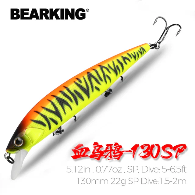 BEARKING Weight System Wobbler Model Crank Bait 130mm 22g SP Hot