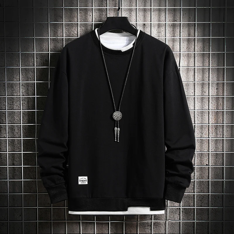 Hot New Spring Autumn Solid Color Casual Mens Sweatshirts Men Fashion Harajuku Streetwear Hoodies Sweatshirt Tops