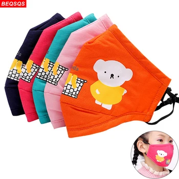 

BEQSQS Fashion Face Mouth Mask Reusable Breathable Cotton Protective Children Kid Cartoon Cute PM2.5 Mouth Masks