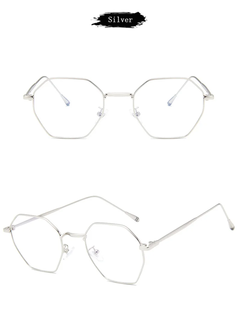 Полигональные очки, оправа для женщин и мужчин, винтажные прозрачные линзы, оптические очки для глаз, женские зеркальные нестандартные очки, прозрачные очки