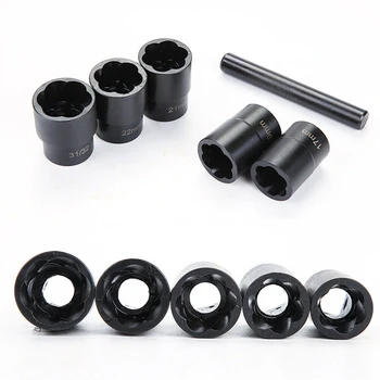 

6 pcs Nut Extractor Damaged Lock Bolt Chrome Molybdenum Steel With rod
